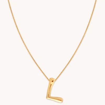 Astrid &amp; Miyu Initial Pendant Necklace L In Gold