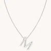 Astrid &amp; Miyu Initial Pendant Necklace M In Silver