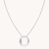 Astrid &amp; Miyu Initial Pendant Necklace O In Silver