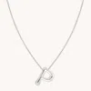 Astrid &amp; Miyu Initial Pendant Necklace P In Silver