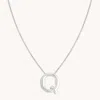 Astrid &amp; Miyu Initial Pendant Necklace Q In Silver