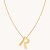Astrid &amp; Miyu Initial Pendant Necklace R In Gold