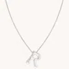 Astrid &amp; Miyu Initial Pendant Necklace R In Silver