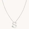 Astrid &amp; Miyu Initial Pendant Necklace S In Silver