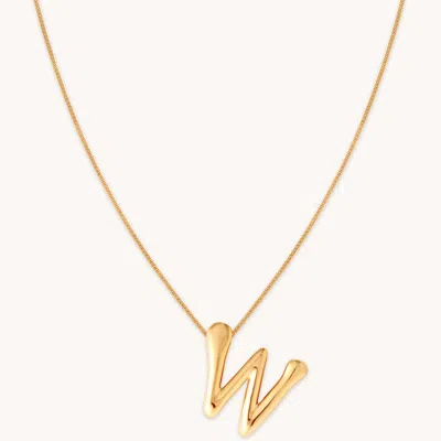 Astrid &amp; Miyu Initial Pendant Necklace W In Gold
