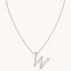 Astrid &amp; Miyu Initial Pendant Necklace W In Silver
