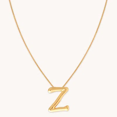 Astrid &amp; Miyu Initial Pendant Necklace Z In Gold