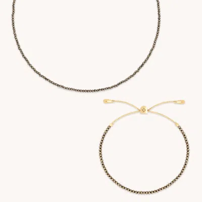 Astrid &amp; Miyu Ironstone Gemstone Gift Set In 9k Gold