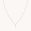 Astrid &amp; Miyu J Letter Initial Pave Pendant Necklace 39