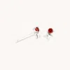 Astrid &amp; Miyu January Birthstone Earrings In Solid White Gold