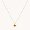 Astrid &amp; Miyu January Birthstone Necklace In Solid Gold