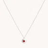 Astrid &amp; Miyu January Birthstone Necklace In Solid White Gold