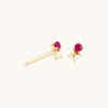 Astrid &amp; Miyu July Birthstone Earrings In Solid Gold