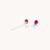 Astrid &amp; Miyu July Birthstone Earrings In Solid White Gold