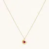 Astrid &amp; Miyu July Birthstone Necklace In Solid Gold