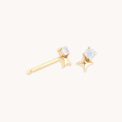 Astrid &amp; Miyu June Birthstone Earrings In Solid Gold