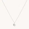 Astrid &amp; Miyu June Birthstone Necklace In Solid White Gold
