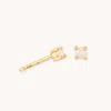 Astrid &amp; Miyu June Birthstone Stud Earrings In Gold With Moonstone Cz | Mother's Day Gift | Jewe