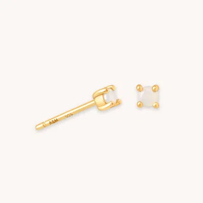 Astrid &amp; Miyu June Birthstone Stud Earrings In Gold With Moonstone Cz | Mother's Day Gift | Jewe