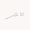Astrid &amp; Miyu June Birthstone Stud Earrings In Silver With Moonstone Cz | Mother's Day Gift | Je