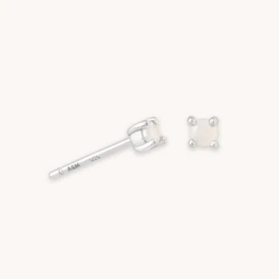 Astrid &amp; Miyu June Birthstone Stud Earrings In Silver With Moonstone Cz | Mother's Day Gift | Je