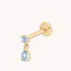 Astrid &amp; Miyu Lab Blue Spinel Charm Piercing Stud