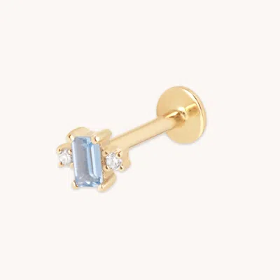 Astrid &amp; Miyu Lab Diamond &amp; Blue Spinel Cluster Piercing Stud