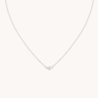 Astrid &amp; Miyu Lab Diamond &amp; Pearl Cluster Necklace