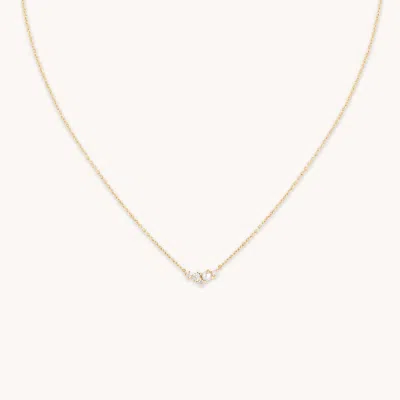 Astrid &amp; Miyu Lab Diamond &amp; Pearl Cluster Necklace