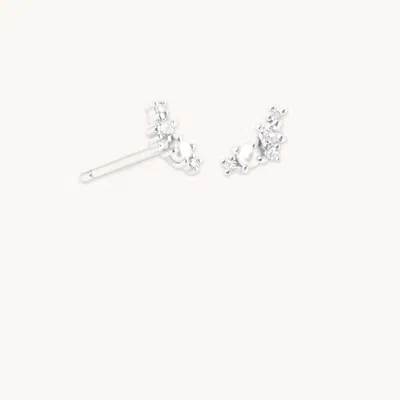 Astrid &amp; Miyu Lab Diamond &amp; Pearl Cluster Studs