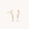 Astrid &amp; Miyu Lab Diamond Marquise Cluster Charm Earrings