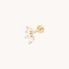 Astrid &amp; Miyu Lab Diamond Marquise Cluster Piercing Stud