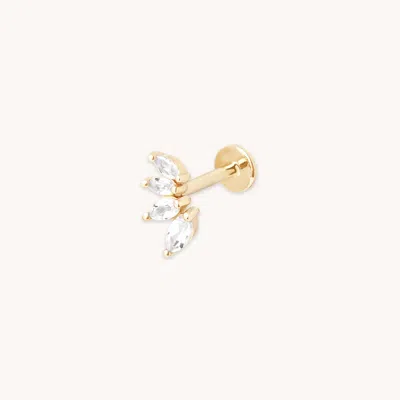Astrid &amp; Miyu Lab Diamond Marquise Cluster Piercing Stud