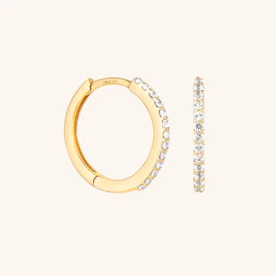 Astrid &amp; Miyu Lab Diamond Pave Hoops