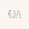 Astrid &amp; Miyu Lab Diamond Pave Illusion Huggies