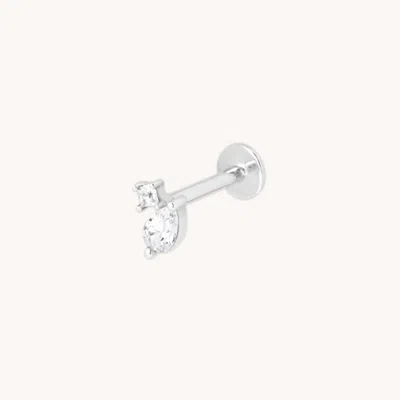 Astrid &amp; Miyu Lab Diamond Pear &amp; Sqaure Cluster Piercing Stud