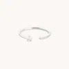 Astrid &amp; Miyu Lab Diamond Pear Pave Wrap Ring