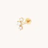 Astrid &amp; Miyu Lab Diamond Round Cluster Piercing Stud