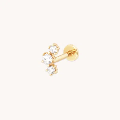 Astrid &amp; Miyu Lab Diamond Round Cluster Piercing Stud