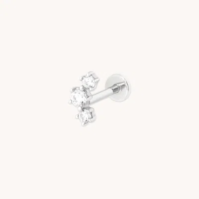 Astrid &amp; Miyu Lab Diamond Round Cluster Piercing Stud