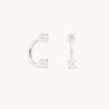 Astrid &amp; Miyu Lab Diamond Single Stone Ear Jacket