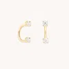 Astrid &amp; Miyu Lab Diamond Single Stone Ear Jacket