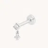 Astrid &amp; Miyu Lab Diamond Square Charm Piercing Stud