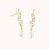 Astrid &amp; Miyu Lab Diamond Statement Wave Cluster Studs