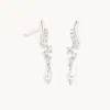 Astrid &amp; Miyu Lab Diamond Statement Wave Cluster Studs