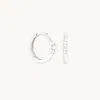 Astrid &amp; Miyu Lab Diamond Triple Stone Hoops
