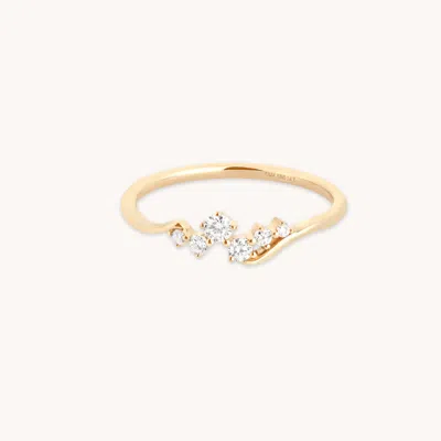 Astrid &amp; Miyu Lab Diamond Wave Ring