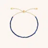 Astrid &amp; Miyu Lazurite Gemstone Bracelet In 9k Gold