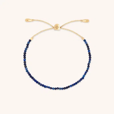 Astrid &amp; Miyu Lazurite Gemstone Bracelet In 9k Gold