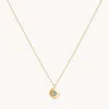Astrid &amp; Miyu March Birthstone Necklace In Solid Gold